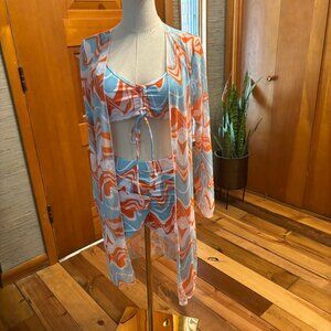 3 piece Bathing Suit Set Size Large